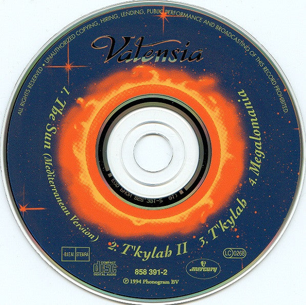 Valensia : The Sun (CD, Maxi)