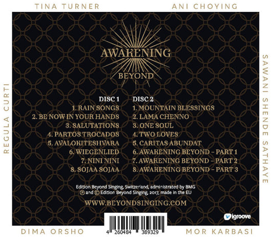 Tina Turner, Regula Curti, Ani Choying Drolma*, Dima Orsho, Sawani Shende Sathaye*, Mor Karbasi : Awakening Beyond (2xCD, Album, Dig)