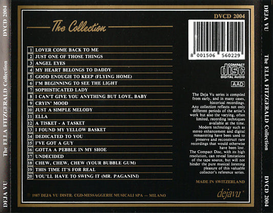 Ella Fitzgerald : The Ella Fitzgerald Collection (20 Golden Greats) (CD, Comp)