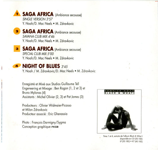 Yannick Noah : Saga Africa "Ambiance Secousse" (CD, Maxi)
