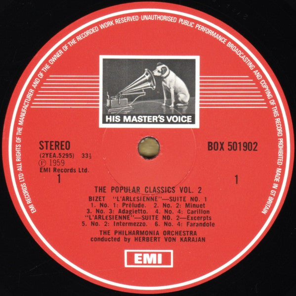 Herbert von Karajan, Philharmonia Orchestra : Karajan Conducts The Popular Classics Vol. 2 (5xLP, Comp + Box)