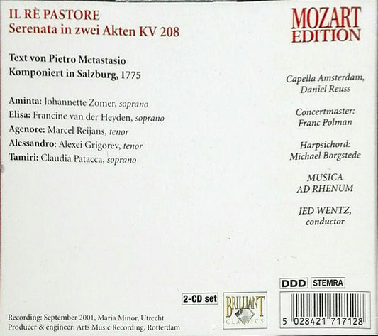 Wolfgang Amadeus Mozart : Operas Il Rè Pastore Lucio Silla (5xCD + Box, Comp, Sli)