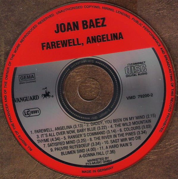 Joan Baez : Farewell, Angelina (CD, Album, RE)