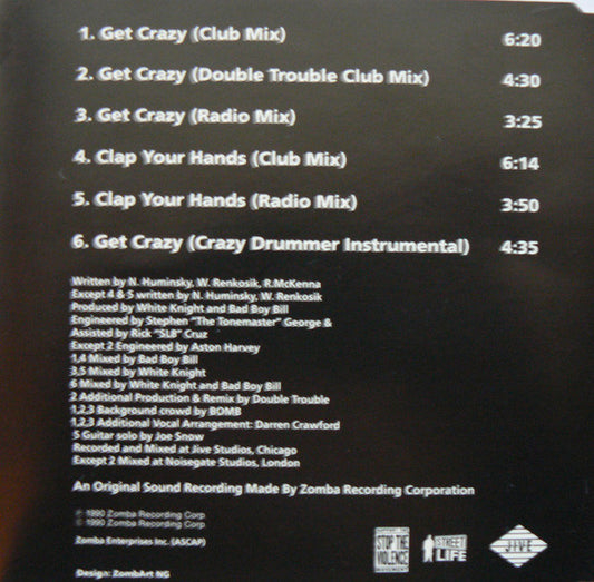 White Knight : Get Crazy (CD, Maxi)