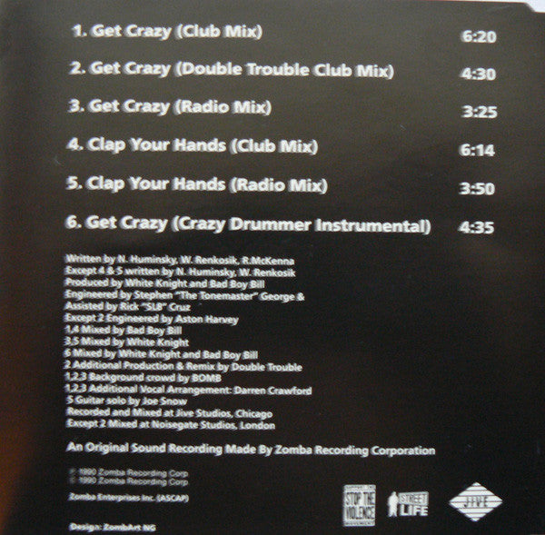 White Knight : Get Crazy (CD, Maxi)