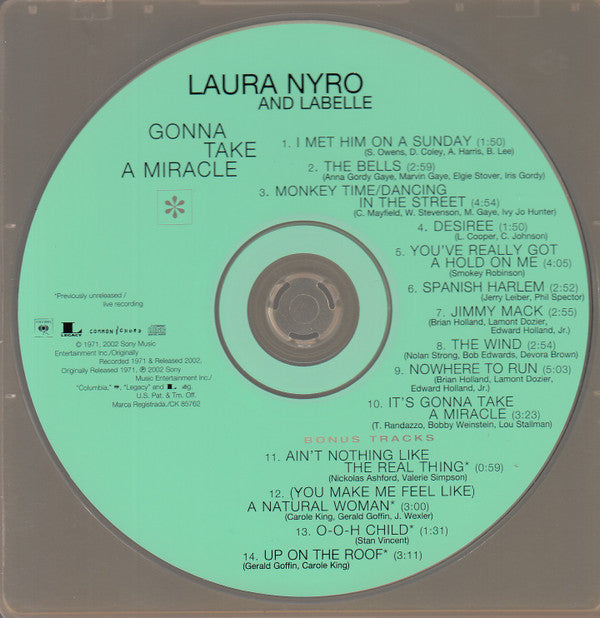 Laura Nyro and Labelle : Gonna Take A Miracle (CD, Album, RE, RM)
