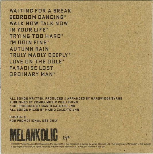 Day One : Ordinary Man (CD, Album, Promo)