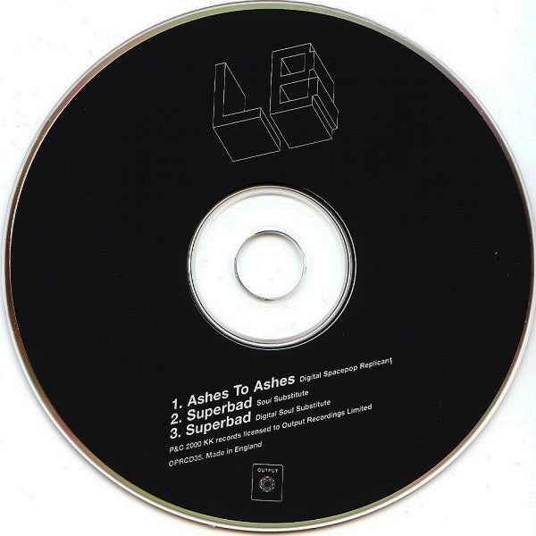 Lassigue Bendthaus : Ashes To Ashes (Digital Spacepop Replicant) (CD, Single)