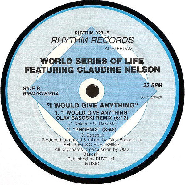 World Series Of Life Featuring Claudine Nelson : I Would Give Anything (12")