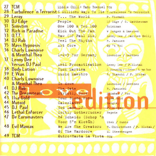 DJ Rob & Paul Elstak : House Party 12 (The '94 Summer Of Love Edition - The Hardcore Ravemix) (CD, Mixed)