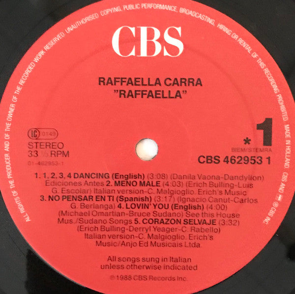Raffaella Carrà : Raffaella (LP, Album)