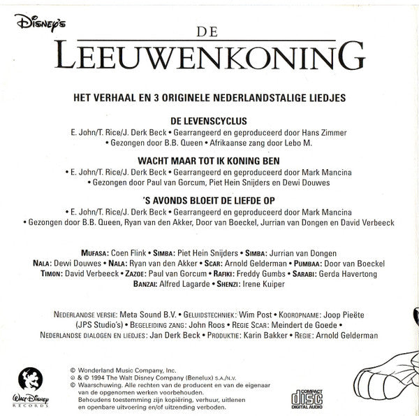 Various : De Leeuwenkoning (CD, Album)