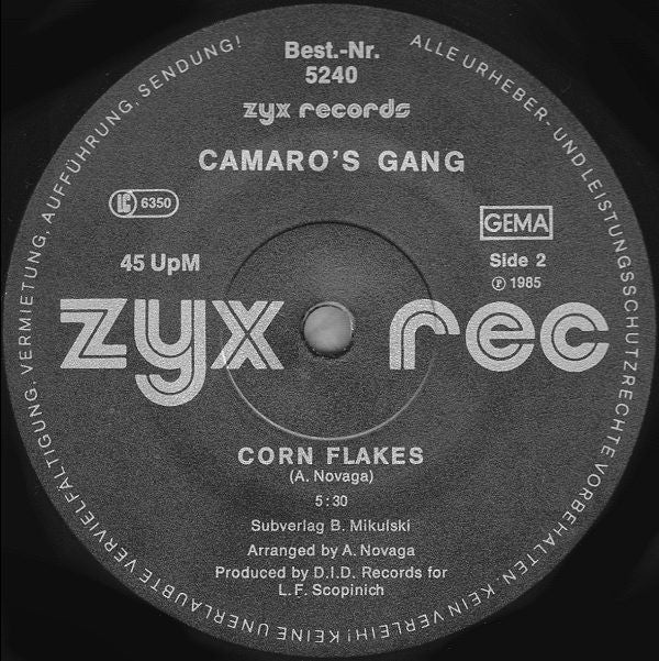 Camaro's Gang : Fuerza Major / Corn Flakes (12")