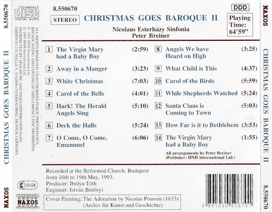 Nicolaus Esterházy Sinfonia, Peter Breiner : Christmas Goes Baroque II (CD, Album)