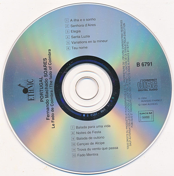Fernando Machado Soares : Le Fado De Coimbra (CD, Album)