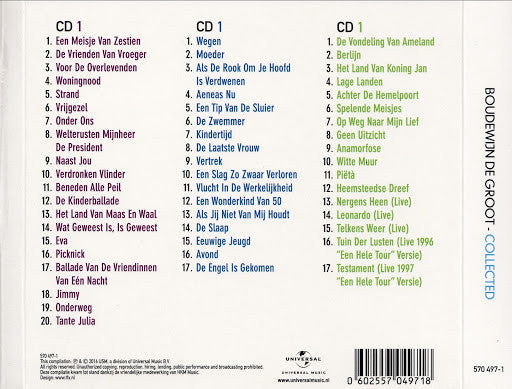 Boudewijn De Groot : Collected 1964-2016 (3xCD, Comp)