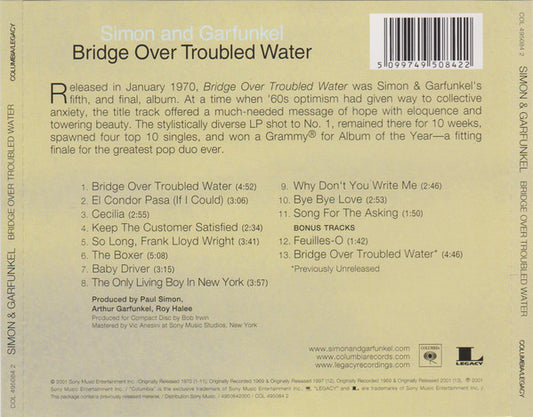 Simon & Garfunkel : Bridge Over Troubled Water (CD, Album, RE, RM)