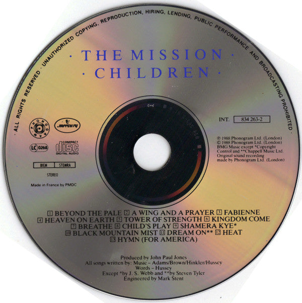 The Mission : Children (CD, Album, RE, RP)