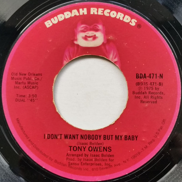 Tony Owens : All That Matters / I Don't Want Nobody But My Baby (7", Single, Mon)