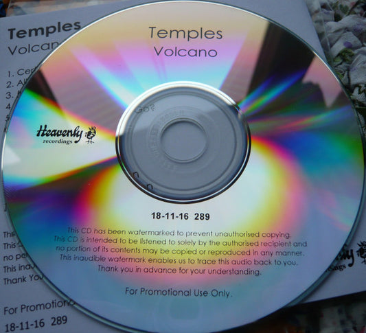 Temples (4) : Volcano (CDr, Album, Num, Promo)