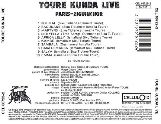 Touré Kunda : Live Paris-Ziguinchor (CD, Album, RE)