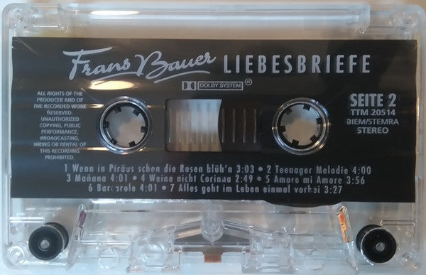 Frans Bauer : Liebesbriefe (Cass, Album)