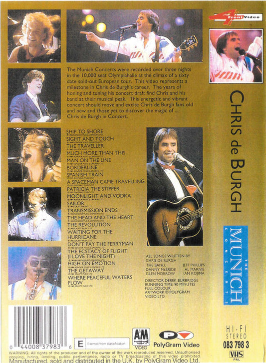 Chris de Burgh : The Munich Concerts (VHS, PAL)