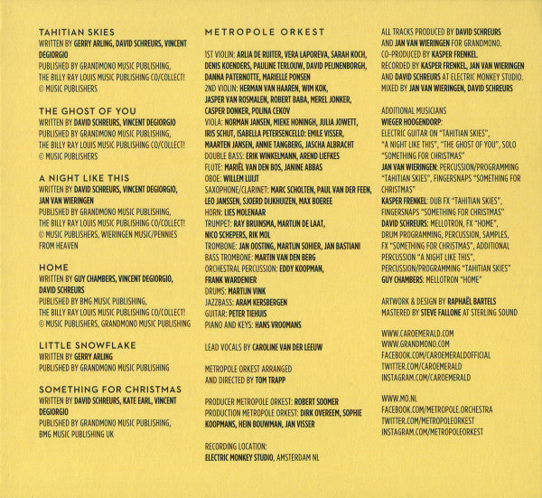 Metropole Orchestra x Caro Emerald : MO x Caro Emerald By Grandmono (CD, EP)