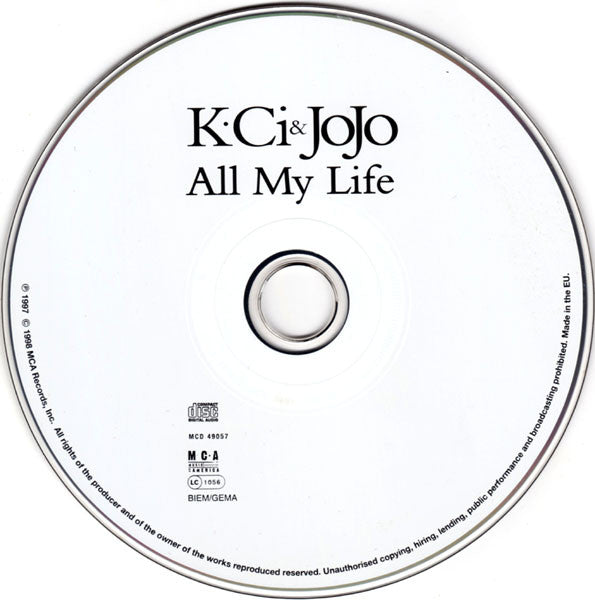 K-Ci & JoJo : All My Life (CD, Single)