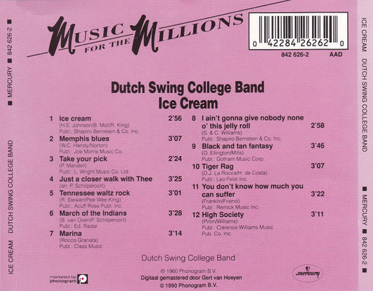 The Dutch Swing College Band : Ice Cream (CD, Album, RE, RM)