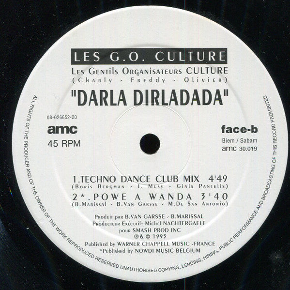 Les G.O. Culture : Darla Dirladada (12", Maxi)
