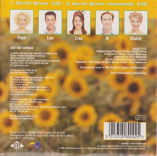 Steps : One For Sorrow (CD, Single, Car)