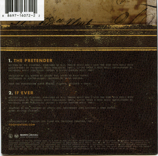Foo Fighters : The Pretender (CD, Single, Car)