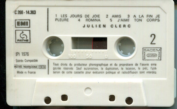 Julien Clerc : À Mon Âge Et À L'Heure Qu'Il Est (Cass, Album)