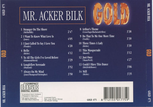 Acker Bilk : Gold (CD, Album)