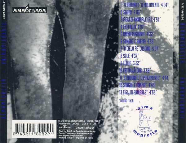 Almamegretta : Animamigrante (CD, Album, RE)