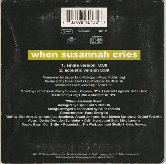 Espen Lind : When Susannah Cries (CD, Single)