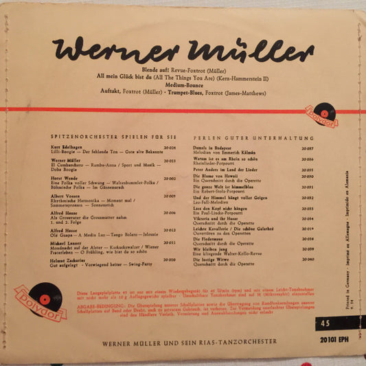 Werner Müller Und Sein RIAS Tanzorchester : Blende auf! (7", EP)