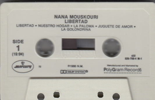 Nana Mouskouri : Libertad (Cass, Album, Dol)