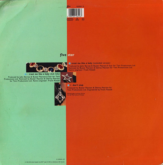 Five Star : Treat Me Like A Lady (12", Maxi)