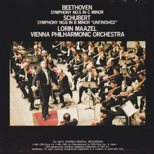 Lorin Maazel, Wiener Philharmoniker : Beethoven - Symphony No. 5 In C Minor • Schubert - Symphony No. 8 In B Minor "Unfinished" (CD, Album)