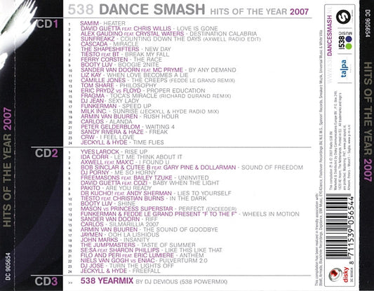 Various : 538 Dance Smash - Hits Of The Year 2007 (2xCD, Comp + CD, Mixed)