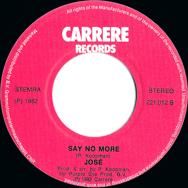 José (3) : The Good Times (7", Single)