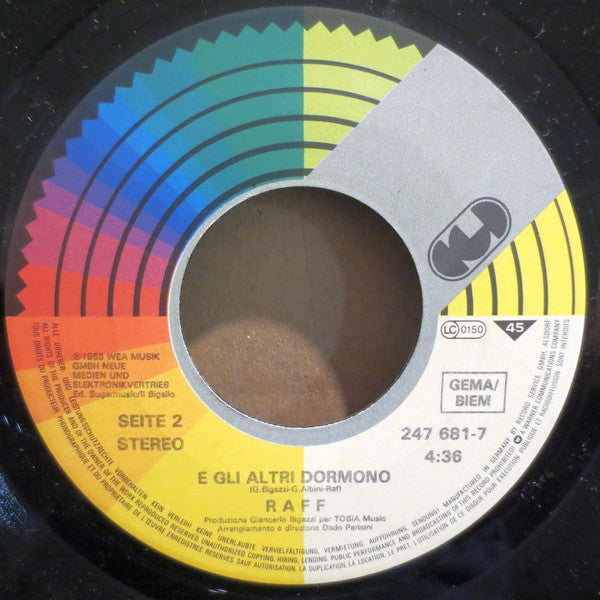 Raf (5) : Svegliarsi Un Anno Fa (7", Single)