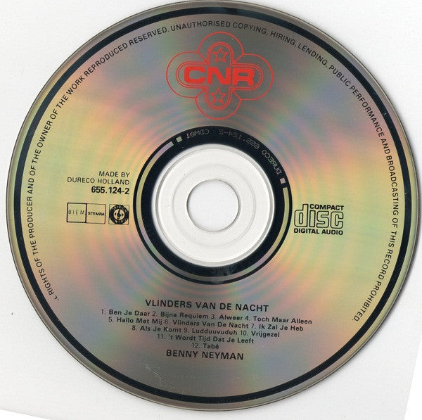 Benny Neyman : Vlinders Van De Nacht (CD, Album, RE)