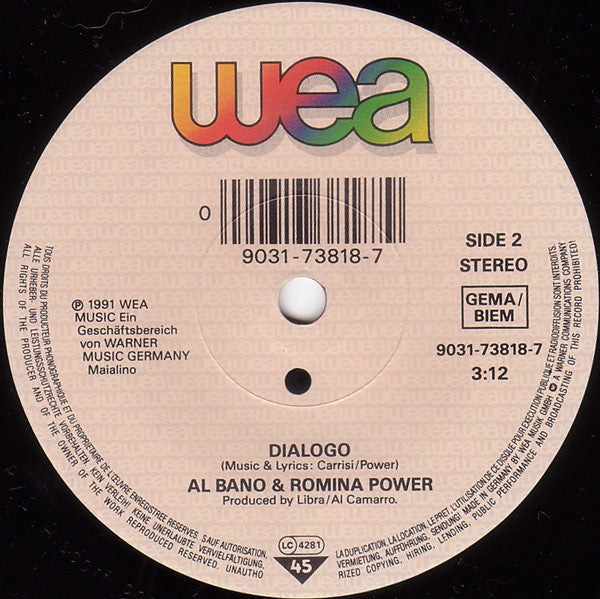 Al Bano & Romina Power : Oggi Sposi (7", Single)