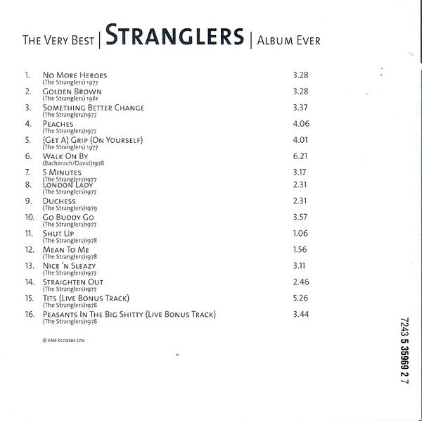 The Stranglers : The Very Best Stranglers Album Ever (CD, Comp)
