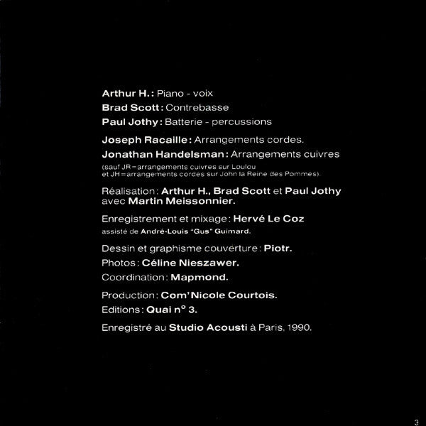 Arthur H : Arthur H (CD, Album)