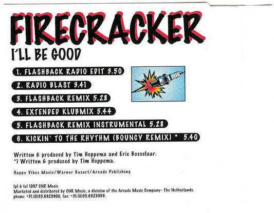 Firecracker (2) : I'll Be Good (CD, Maxi)