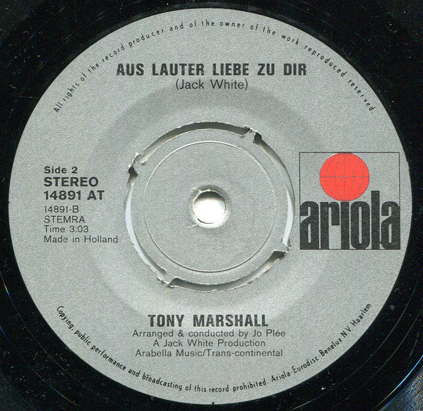 Tony Marshall : Schöne Maid (7", Single)